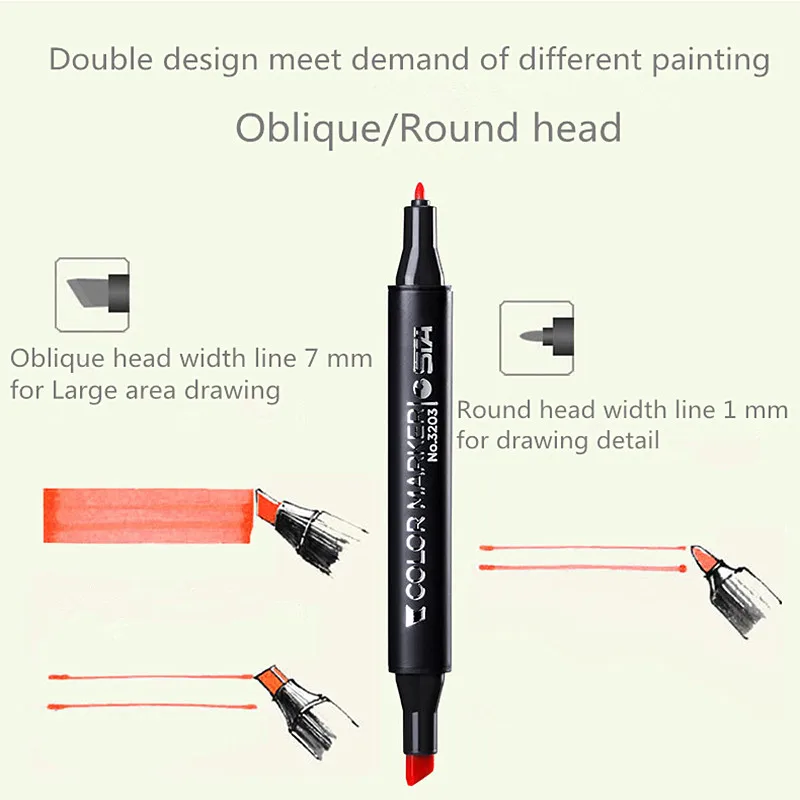 Двойной художественный маркер маслянистый на спиртовой основе маркеры