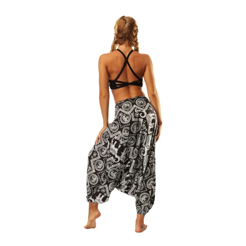 

Digital Print Yoga Lantern Pants High Quality Soft Breathable Dance Belly 3D Polyster Gym Yoga Fitness Loose Trousers