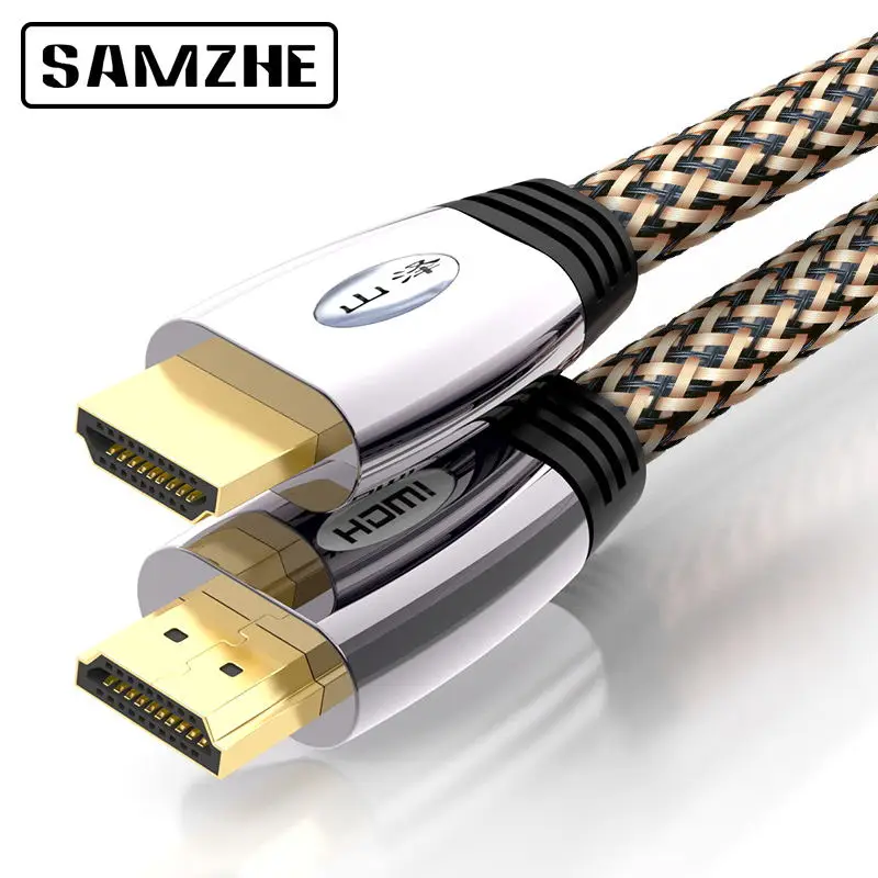 SAMZHE 1080P HDMI кабель Европы Тип 4K * 2K для аудио и видео с золотым напылением