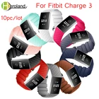 10 шт.лот для Fitbit Charge 3 Smartwatch ремешок силиконовый браслет ремешок для часов для Fitbit Charge 43 SE ремень Алмазный Узор