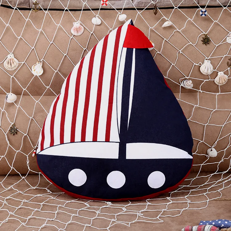 Декоративные подушки almofada в полоску для рыбалки и парусной лодки ручная работа