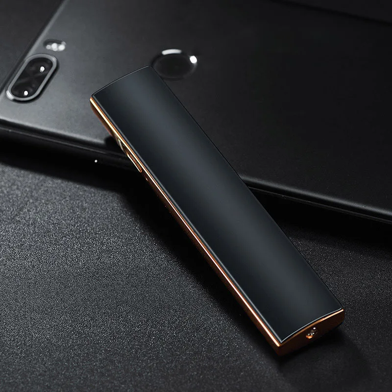 Новинка, тонкая металлическая зажигалка, usb зарядка, зажигалки, перезаряжаемая электрическая зажигалка, ветрозащитная, высокое качество, гаджеты для мужчин
