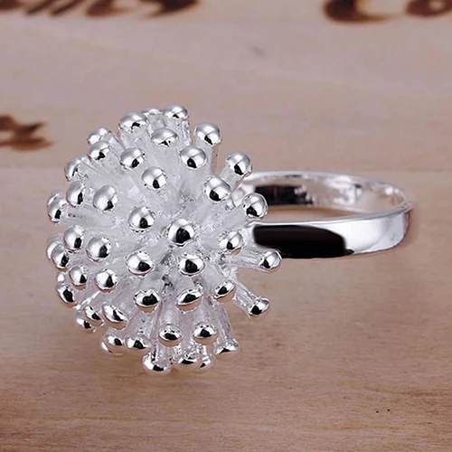 2016 Новый дизайн женское модное посеребренное кольцо с рисунком фейерверка