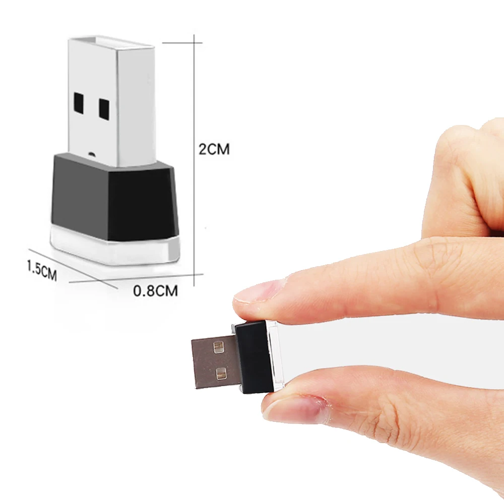 2 шт. атмосферные огни автомобиля 5 В USB белый красный синий розовый фиолетовый