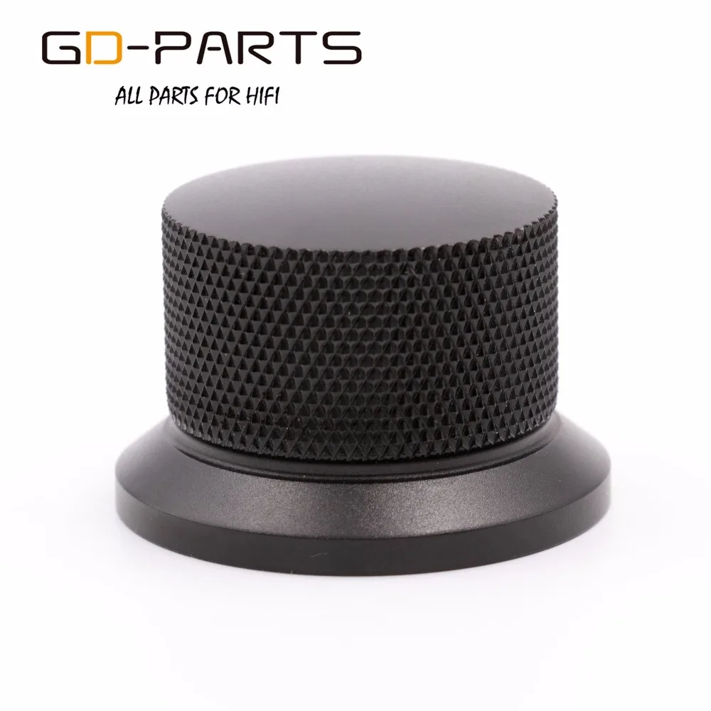 GD-PARTS 38x25 мм Обработанная алюминиевая ручка регулятор громкости звука ручка для Hifi аудио усилитель проигрыватель радио серебристый черный 1 шт