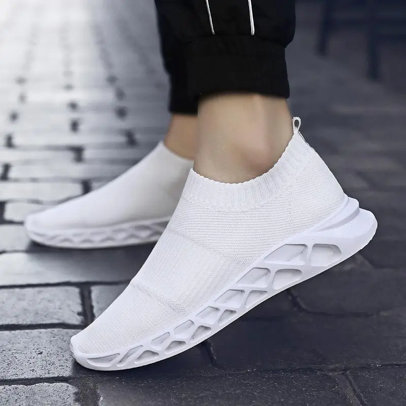 

Slip-on Men's Sneakers Summer Running Shoes for Men Sport Shoes Man Sports Shoes White Chaussure Homme Trainer Footwear B-214