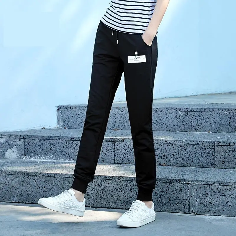 Spring Autumn Fashion Print Solid Color Patchwork Harem Pant Loose Women Long Thin Pencil | Женская одежда