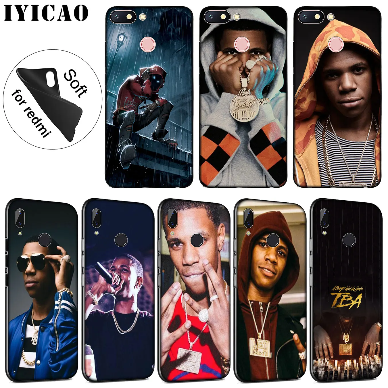 IYICAO A Boogie Wit da Мягкий силиконовый чехол с капюшоном для телефона Xiaomi Redmi K30 K20 8A 7A 6A 5A