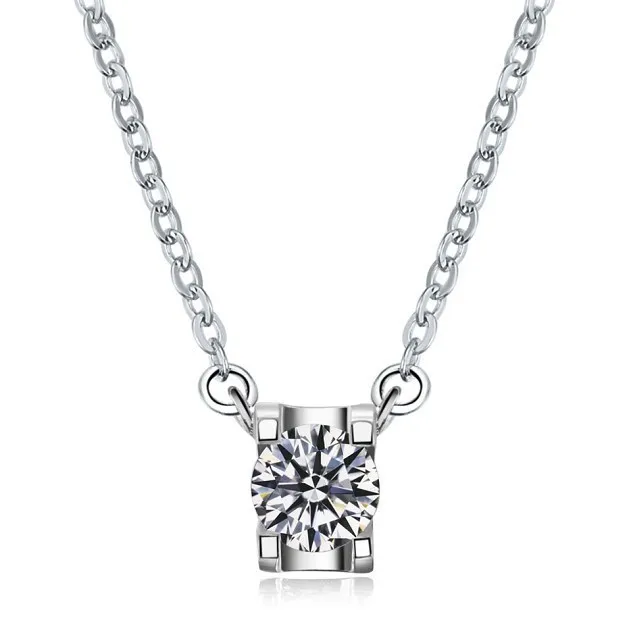 

1 Carat Memorable Solitaire Slide Pendant Oxhead Style SONA Simulate Diamonds Engagement Wedding Pendant Best Birthday Gift