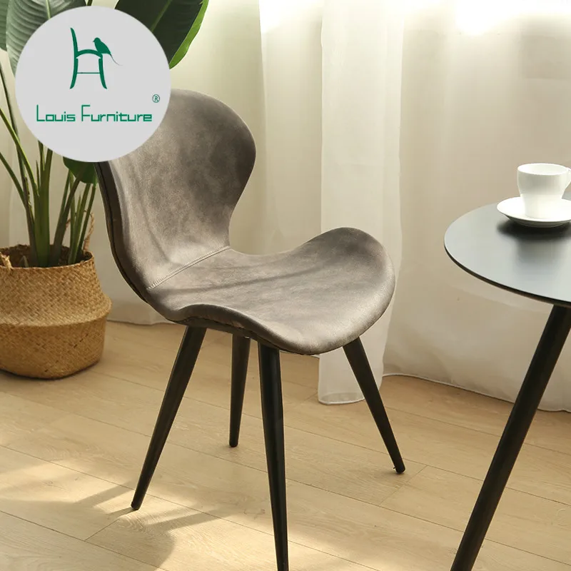 

Louis Fashion Chairs Nordic Food Modern Minimalism Home Western Restaurant Cafe Compound Study Backrest