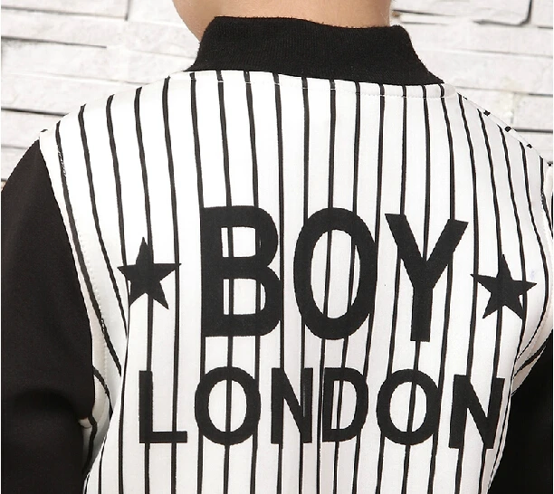 children's patchwork baseball coats casual big boys stripe jackets spring and autumn male child single breasted outerwear BC117 | Мать и