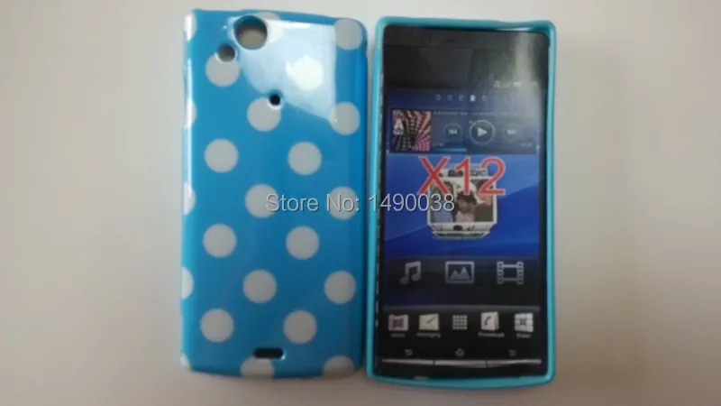 Популярный цветной чехол в горошек из мягкого ТПУ для телефона Sony Xperia acr S LT15i/LT18i/X12
