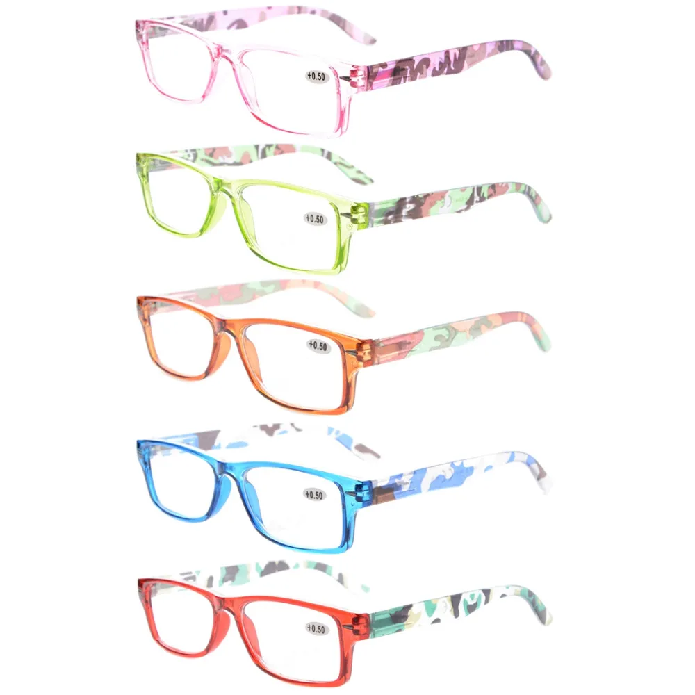 R066C микс 5 штук в партии считыватели пружинный зажим петли камуфляж дужки очков