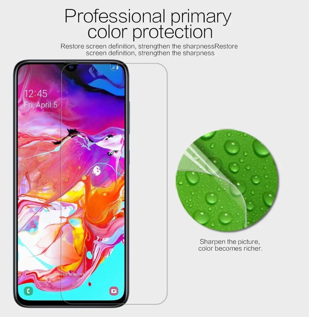 2 шт. для samsung Galaxy A70 NILLKIN КРИСТАЛЛ Super clear Защитная пленка или антибликовым покрытием матовая защитная пленка для Galaxy A70