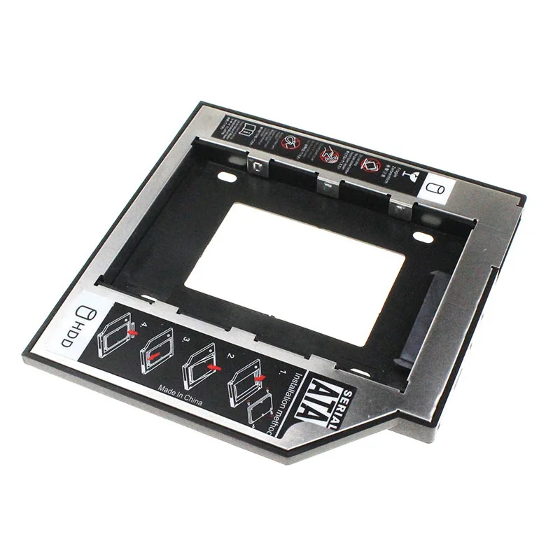 Хит продаж SATA 3 0 2nd HDD Caddy 9 5 мм для 2 &quotSSD чехол корпус с светодиодный ноутбука DVD CD ROM