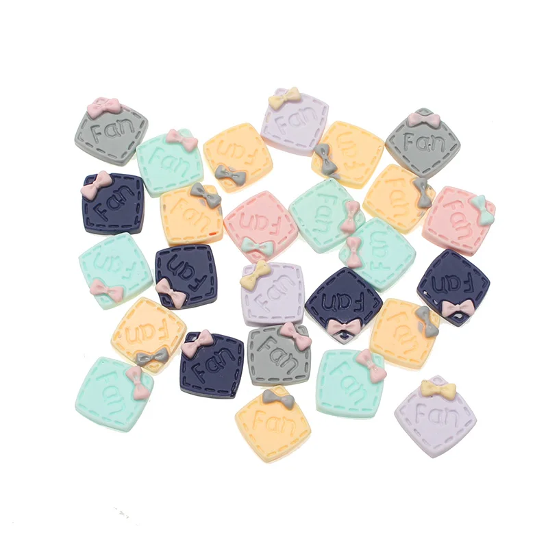 100 шт. смешанные алмазы с бантом украшения из смолы ремесла плоским основанием