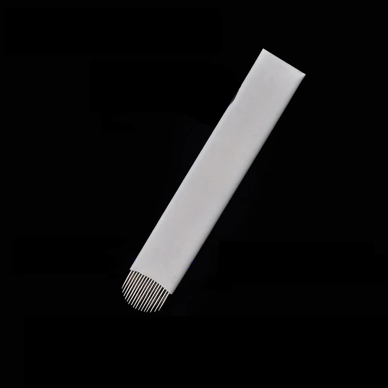 50 шт 16 Pin U Microblading иглы штифтов татуировки изогнутые для мерманентного макияжа