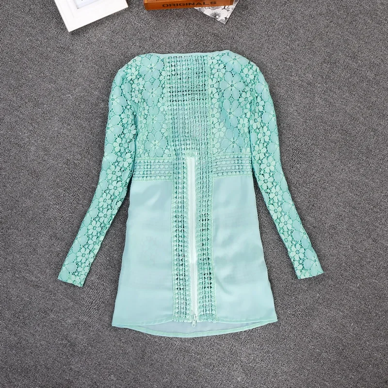 Женская блузка с длинным рукавом в европейском стиле кружевная ретро|lace shirt|chiffon