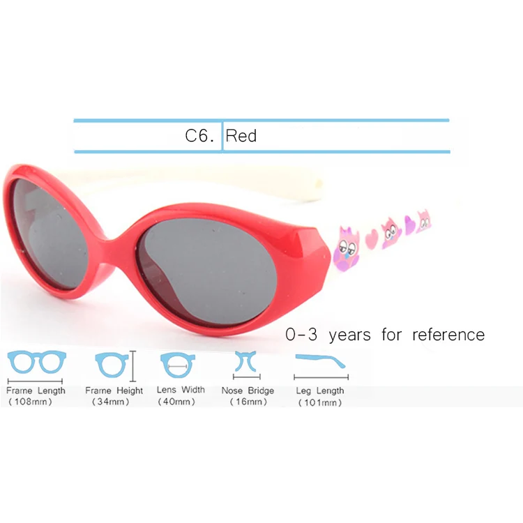 Red-Small IVSTA 0-3 детские солнцезащитные очки дети 4-8 с ремешком солнцезащитные очки для детей Девочки Мальчики гибкие силиконовые TR90 резиновые поляризованные UV400 - Цвет линз: Red-Small