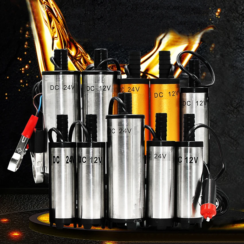 12V 24V DC Электрический погружной насос для перекачки дизельного масла воды