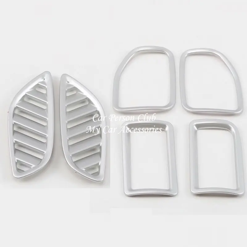 05-Model A-6pcs Для Mitsubishi Outlander 2013- передний маленький Кондиционер вентиляционное отверстие крышка рамы Планки ABS хром аксессуары для автомобиля - Цвет: 05-Model A-6pcs