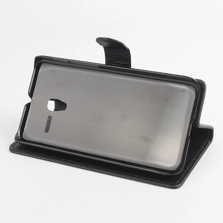 Для alcatel one touch pixi 3 5.0 ot5015 телефон case folio флип pure color личи шаблон pu кожаный бумажник