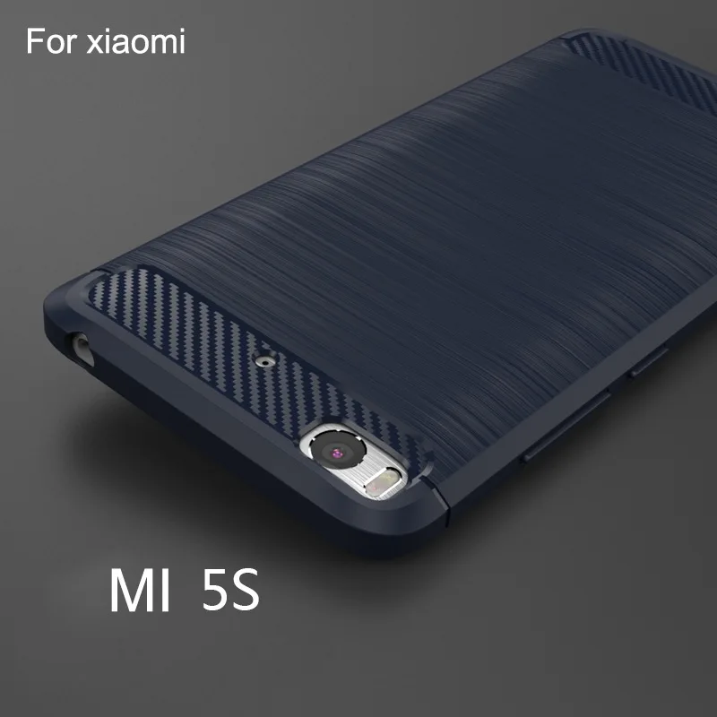 Coque Для Сяо Mi 5S случае 5.15 &quotтелефон высокое Класс углерода Волокно матовый Мягкий