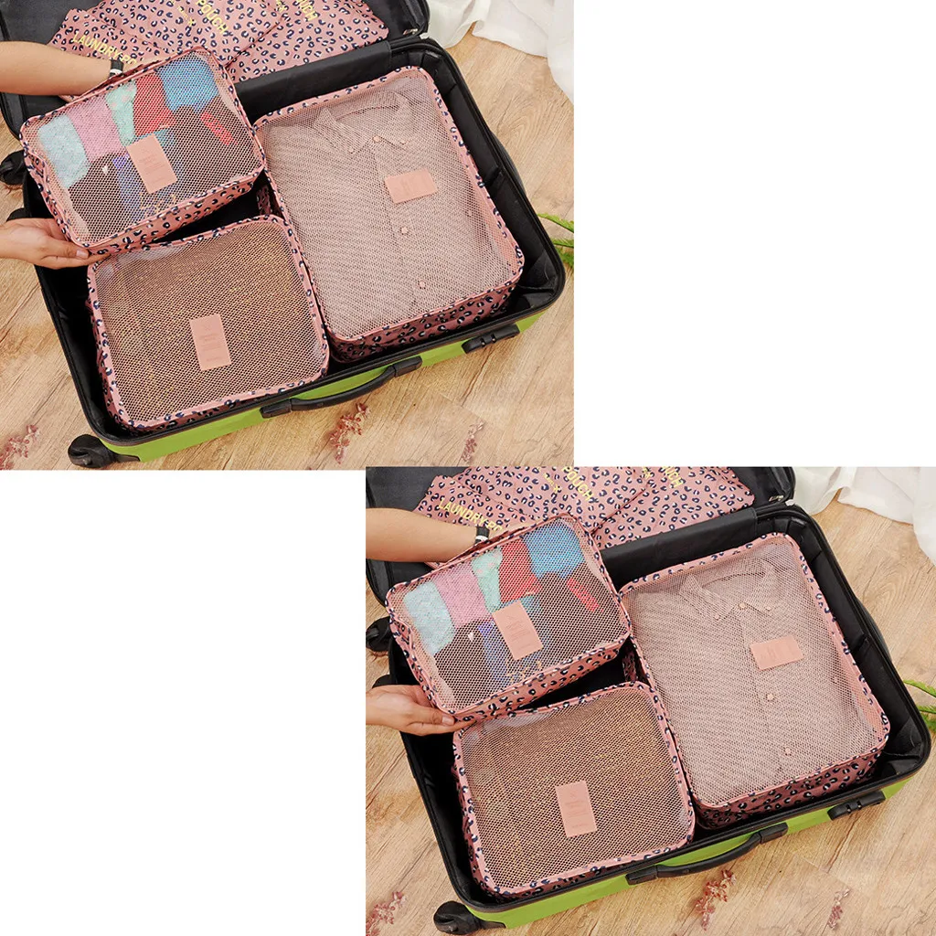 6Pc Travel Bag For Man Women ZHDAOR waterproof new Large Capacity Fashion Package Travel handbag Carry on Luggage Bag T3