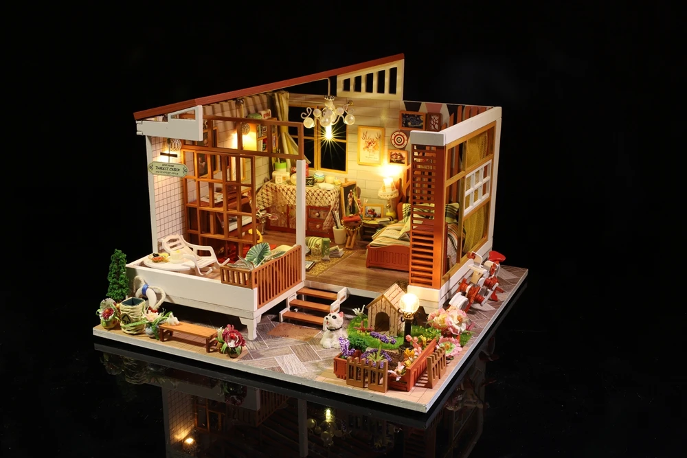 Кукольный дом ручной работы мебель Miniatura Diy кукольные домики миниатюрный кукольный домик деревянные игрушки для детей Взрослые подарок на день рождения