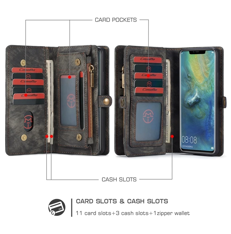 Роскошный чехол для телефона huawei P20 P30 Pro Lite, кожаный чехол для huawei mate 20 pro, чехол для кошелька, Магнитная задняя крышка