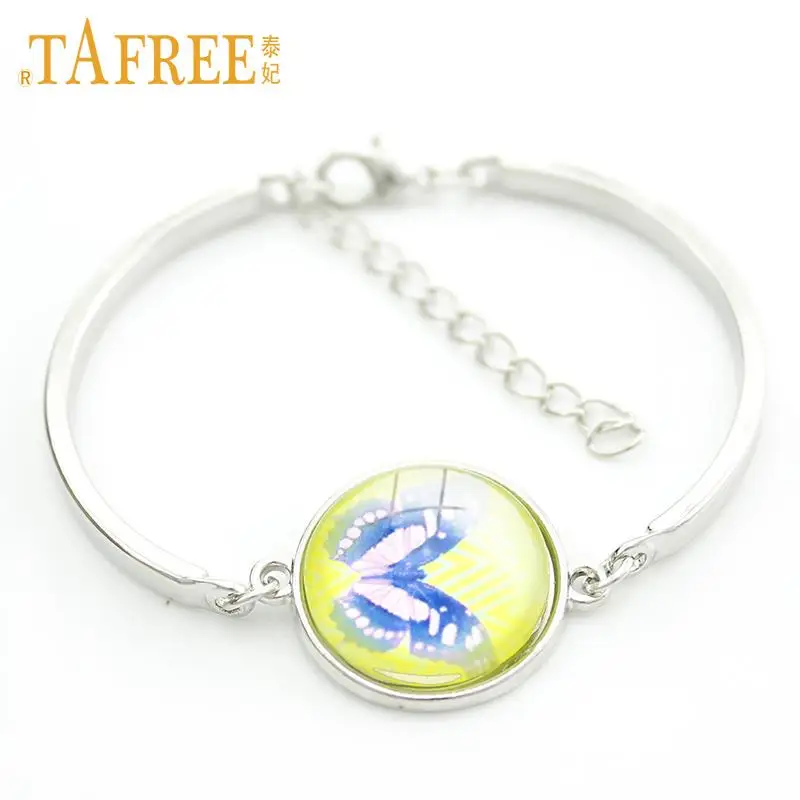 TAFREE Cute Wings Pig Bracelet Large-sized Kids Toy Chain Bangle Round Glass Suit Men Women Fashion likely Jewelry PG20 | Украшения и