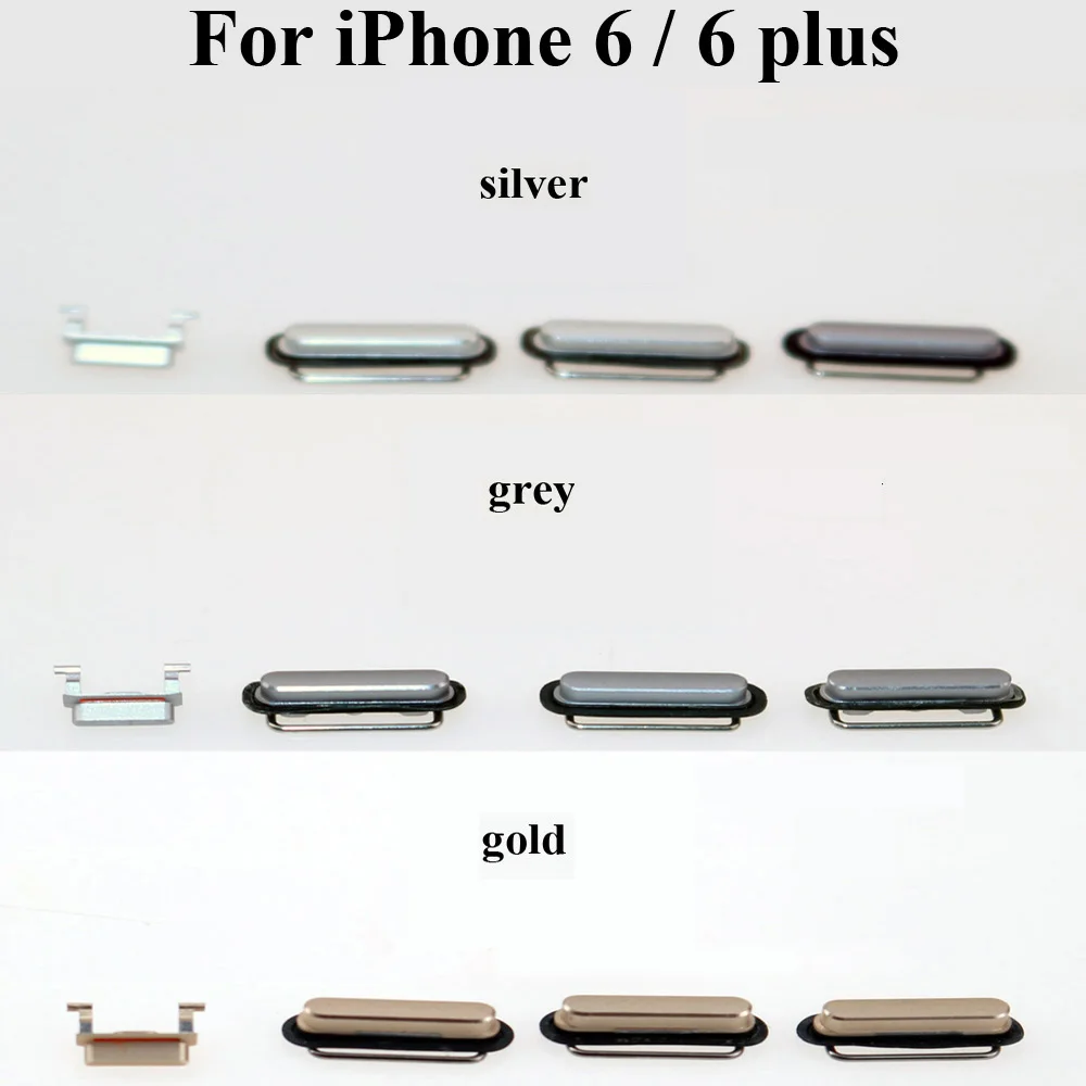 

ChengHaoRan For iPhone 6 6P 6S 6S Plus 6SP out Power button Volume Mute Buttons Keys Side Buttons Full Set Repair parts replace
