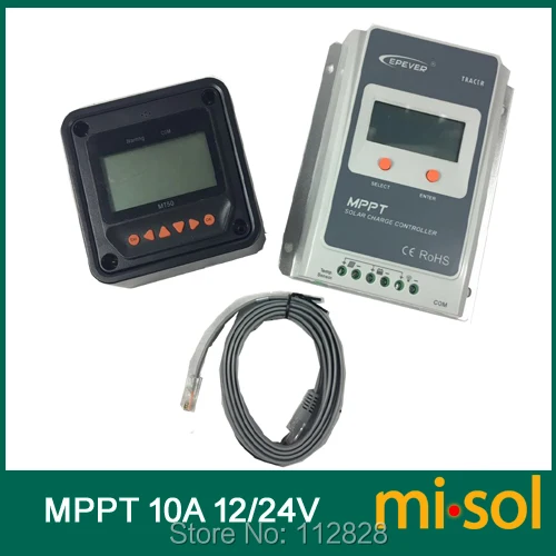 Контроллер солнечной батареи Misol Tracer MPPT 10 А с дистанционным измерителем 12/24 в
