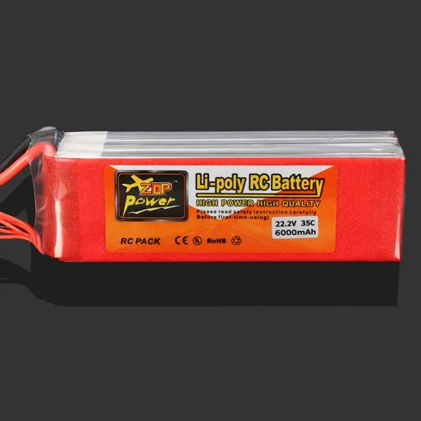 1 шт. ZOP Power LiPo аккумулятор 22 2 в 6000 мАч 35C XT60 разъем для радиоуправляемого