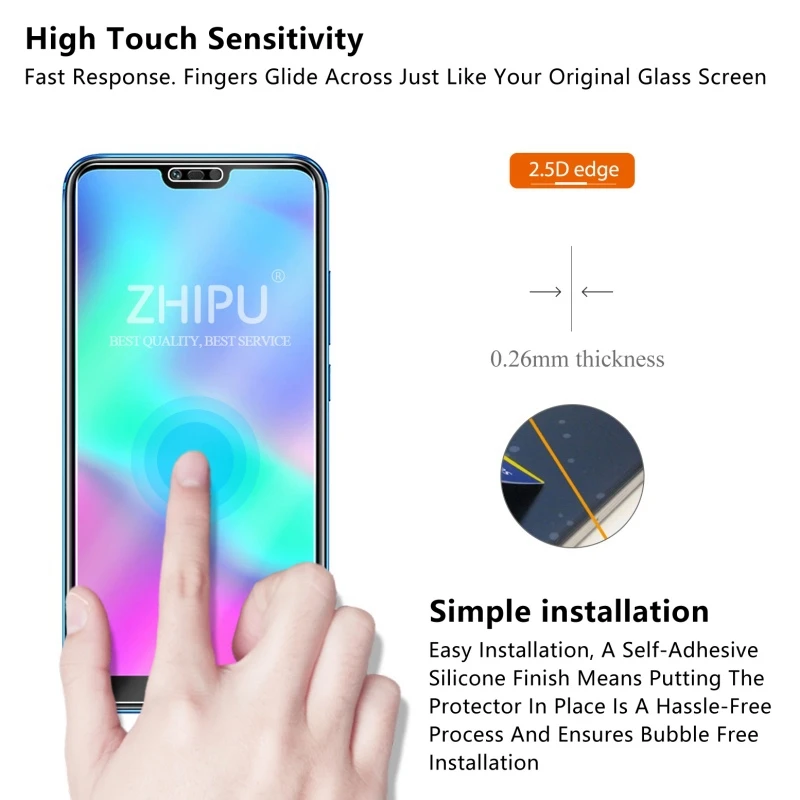 2 шт закаленное стекло для Huawei Honor 10 GT протектор экрана 2.5D 9H защитная пленка |