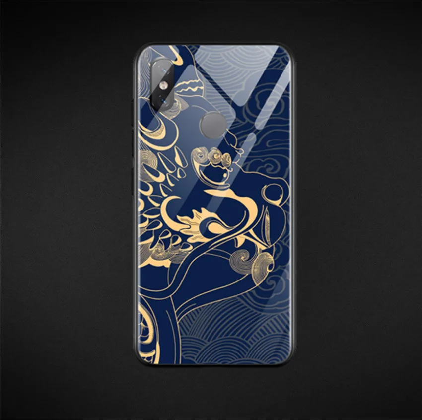 Чехол для Xiaomi Mi Max 3 с рисунком дракона закаленное стекло роскошный