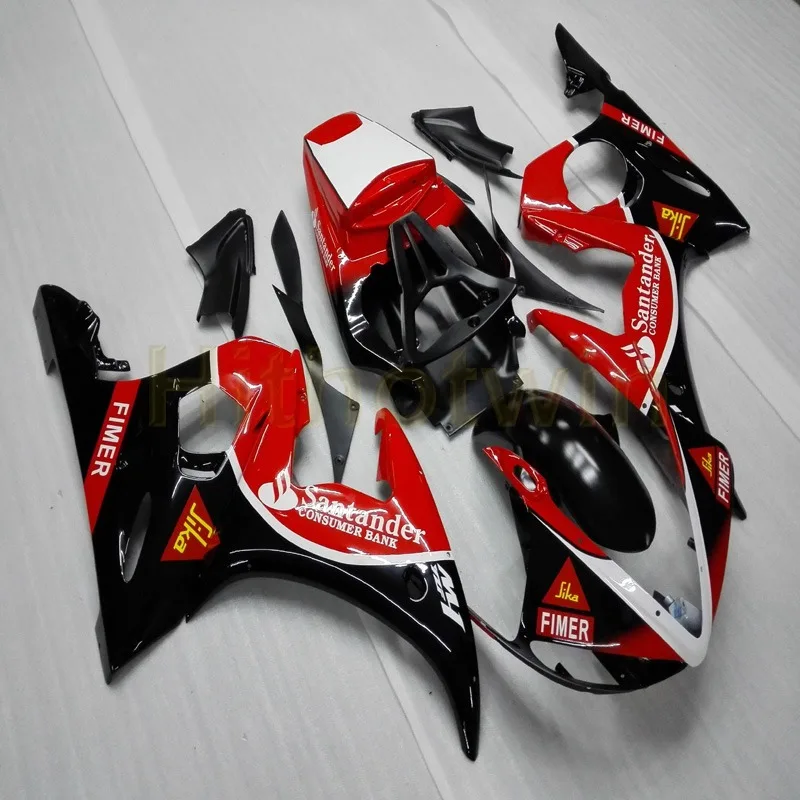 

Custom motorcycle ABS Plastic Body kit for YZFR6 2003 2004 2005 YZF-R6 03-05 ABS motor plastic Fairings Bolts+Color red black M2
