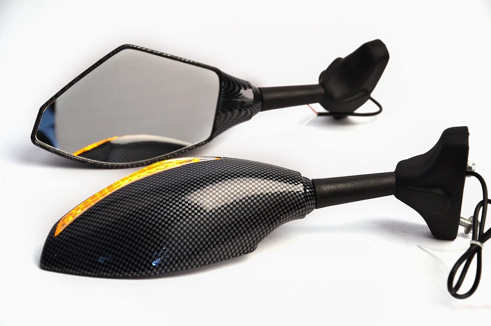 Карбоновое зеркало с указателем поворота для Suzuki GSXR 1000 1300 600 750 GSX 1400 600F 750F Katana Hayabusa