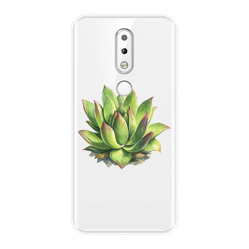 Чехол для телефона из ТПУ силикон Nokia 2 1 3 5 6 7 Plus мягкий чехол с изображением цветов