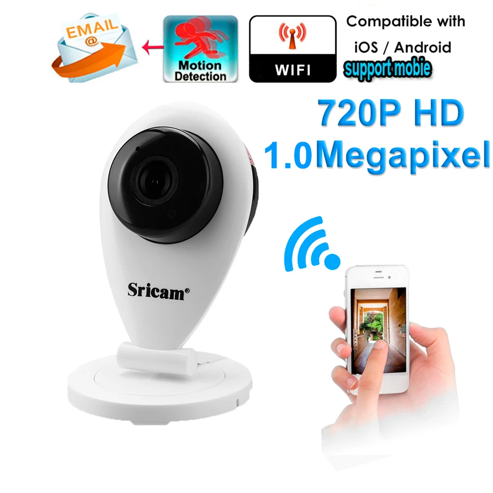 Оригинальный Sricam IP камера HD 720 P Wi Fi P2P мини Видеоняни и радионяни Smart ONVIF