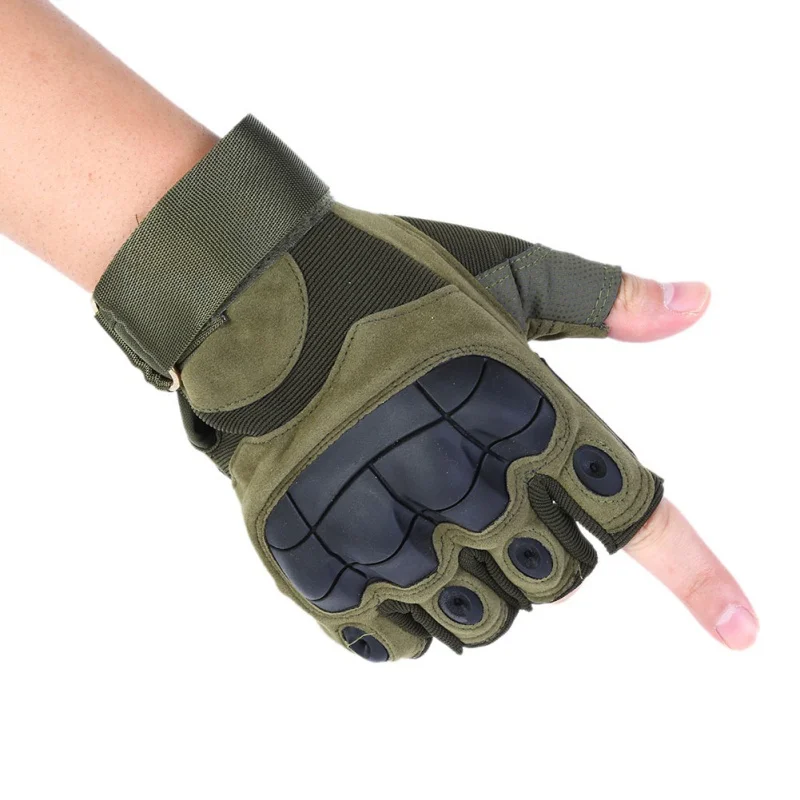 

Half Finger Gloves Armed Army Paintball Half Gloves Shooting Airsoft Combat Anti-Skid Rubber Knuckle