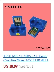 20 шт. MX-51 MX51 тонер-картридж чип для Sharp MX 4110 4111 4140 4141 5110 5111 5140 5141 4112 5112 4128 5128 5148NC 51 чипы