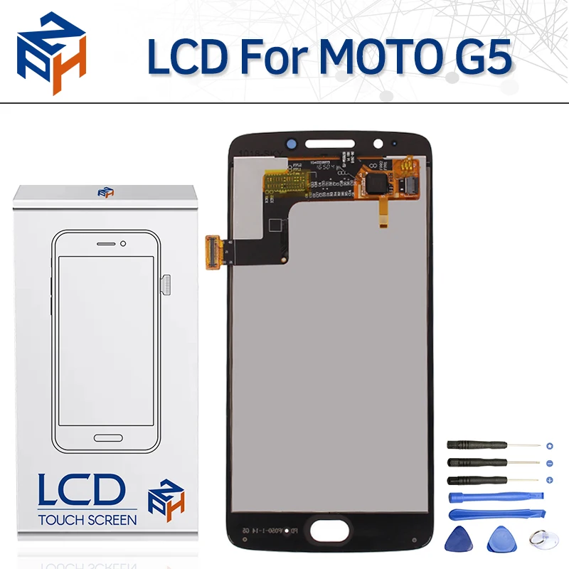 Для Motorola Moto G5 G5S цифровой преобразователь сенсорного ввода с ЖК-экраном в сборе