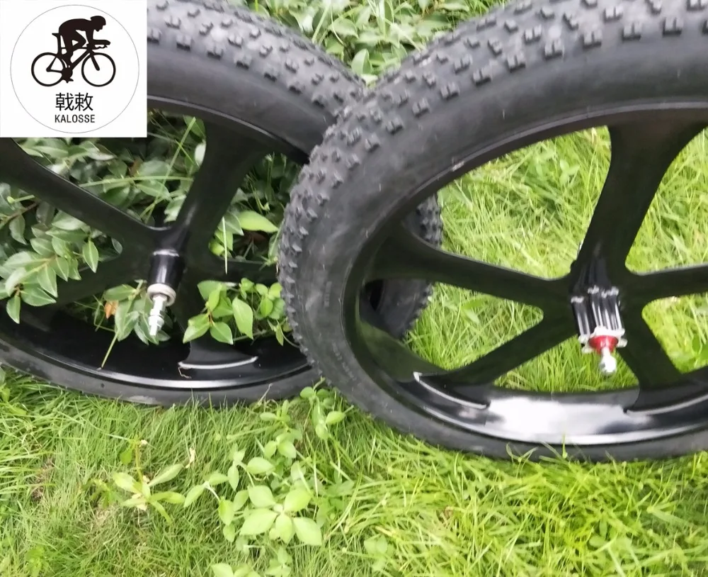 Kalosse колеса для Fat bike, пляжные колеса для горного велосипеда, 7/8/9/10S кассета, 26*4,0 шины для снежного велосипеда, целые колеса