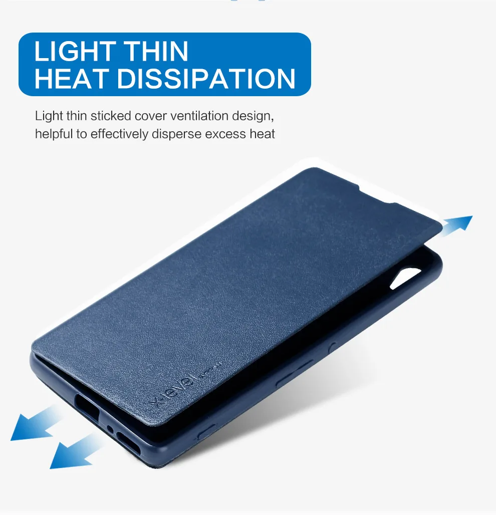 X Level Роскошный деловой чехол для телефона из искусственной кожи Sony Xperia XA XA1 ультра