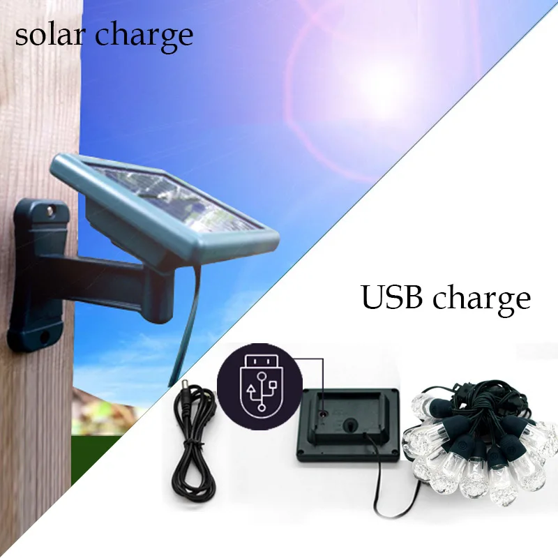 Светодиодная гирлянда на солнечной батарее декоративное украшение для