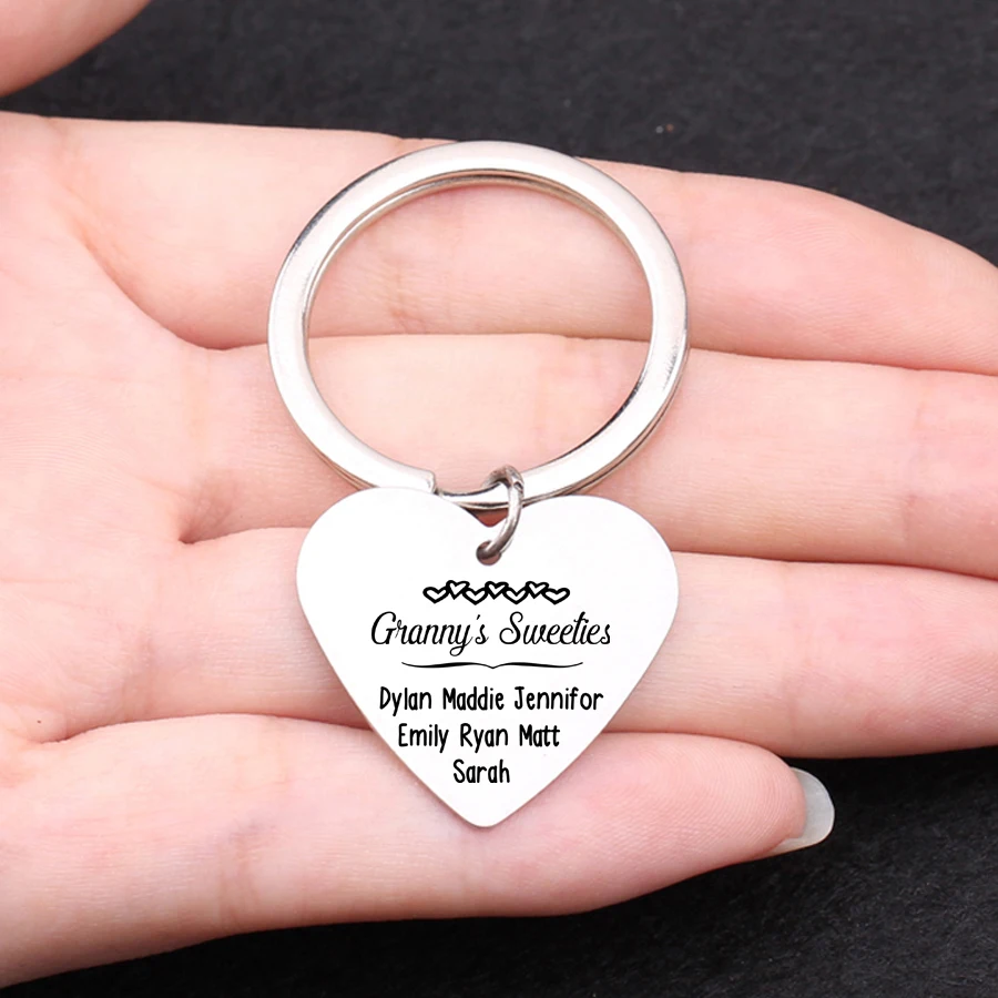 Private Customized Keychain Heart Shape Jewelry For Couple Lover Family Keyring Gift Birthday Souvenir Car Key Pendant Decor | Украшения и