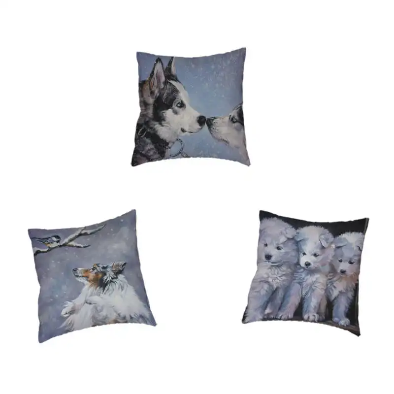 2018 хит милый Чехол на подушку с рисунком собаки из животных Аляска Хаски собака