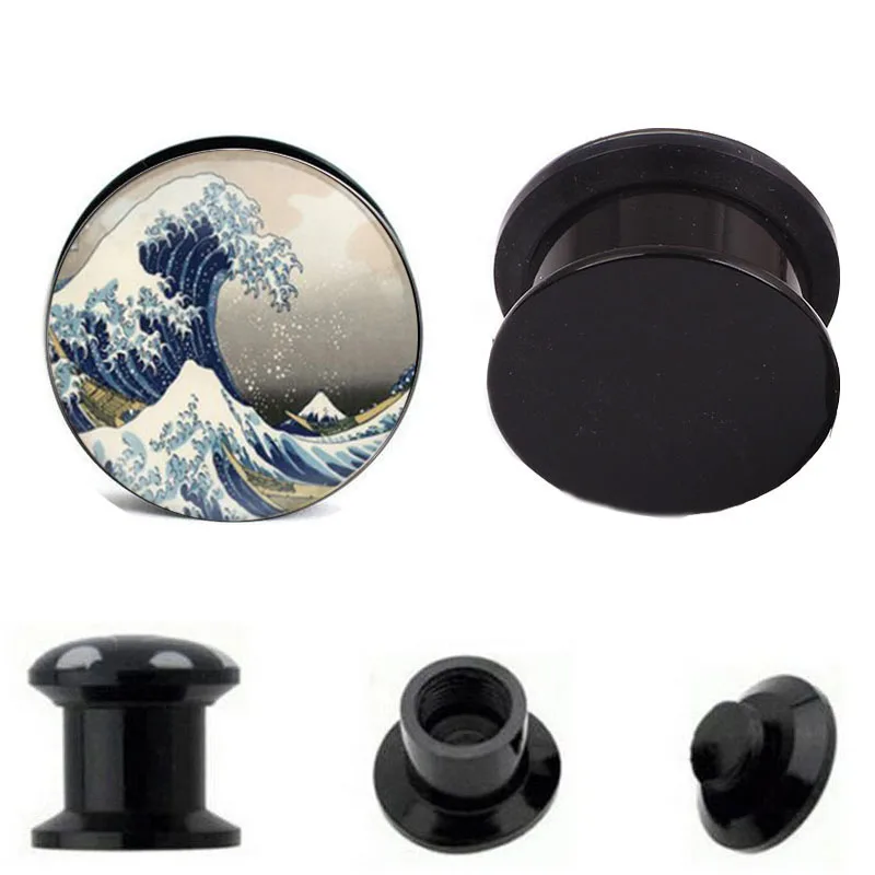 Акриловые расширители для ушей 2 шт. винты подходят затычек тоннелей с большой