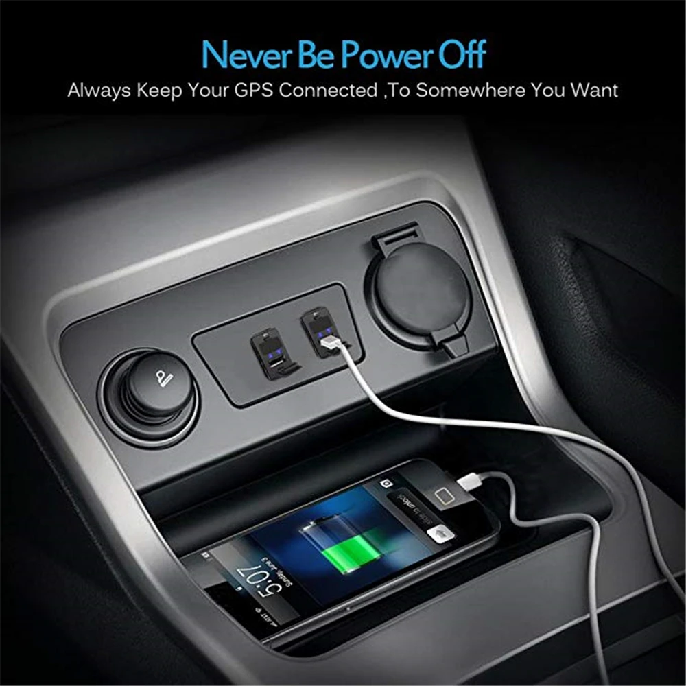 Автомобильное зарядное устройство MICTUNING USB Dual Quick универсальное для iPhone